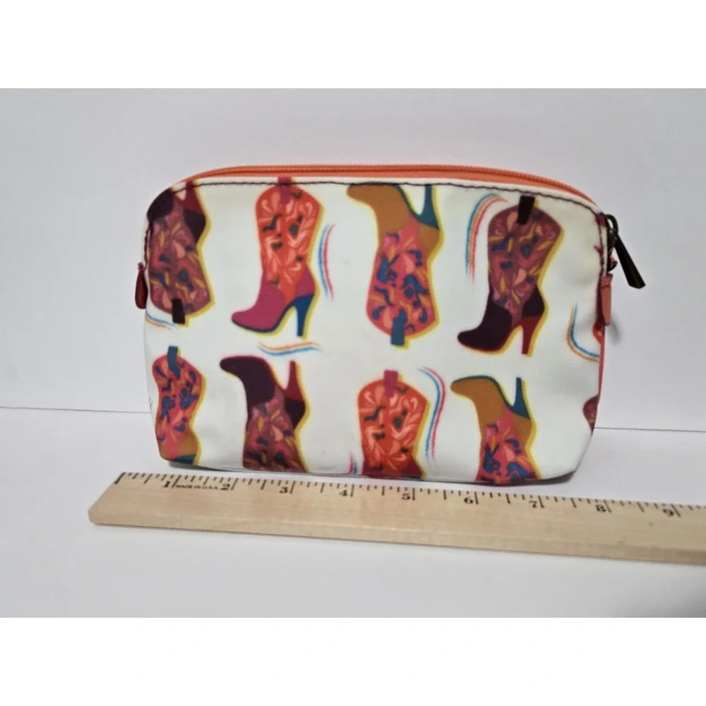 Cowboy Boots Catchfly Cosmetic‎ Make Up Bag Stylish Wristlet Organizer Western